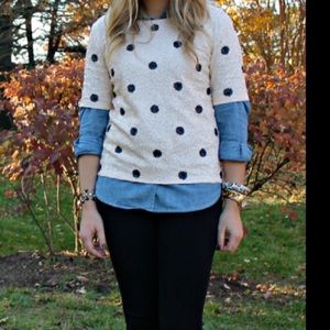 🖤J. CREW🖤POLKA DOT SEQUIN TEE SHIRT🖤